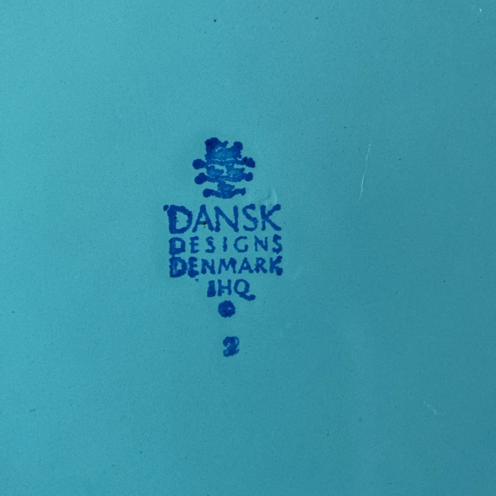 Dansk Turquoise Blue Enamel Paella Pan 13.25” Vintage MCM Kobenstyle Denmark - Picture 3 of 6